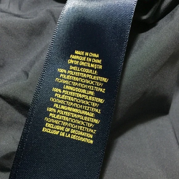 Polo Ralph Lauren Quilted Jacket Boy’s Size L 12-14 Navy Blue Full Zip Pockets - Picture 8 of 8